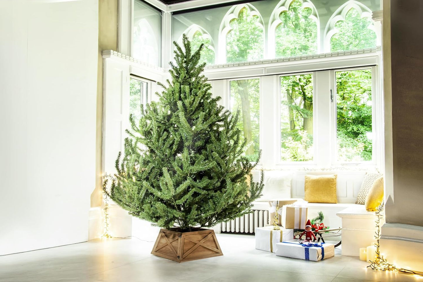 hristmas Tree World | 5ft Artificial Unlit Mountain Pine | Natural and Realistic Look with Bushy and Luxury Quality PVC
