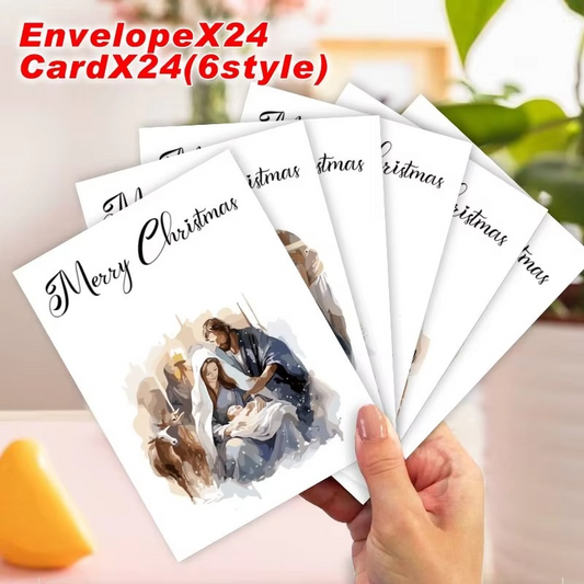 Christmas cards with envelopes Christmas prayer cards winter holiday party supplies