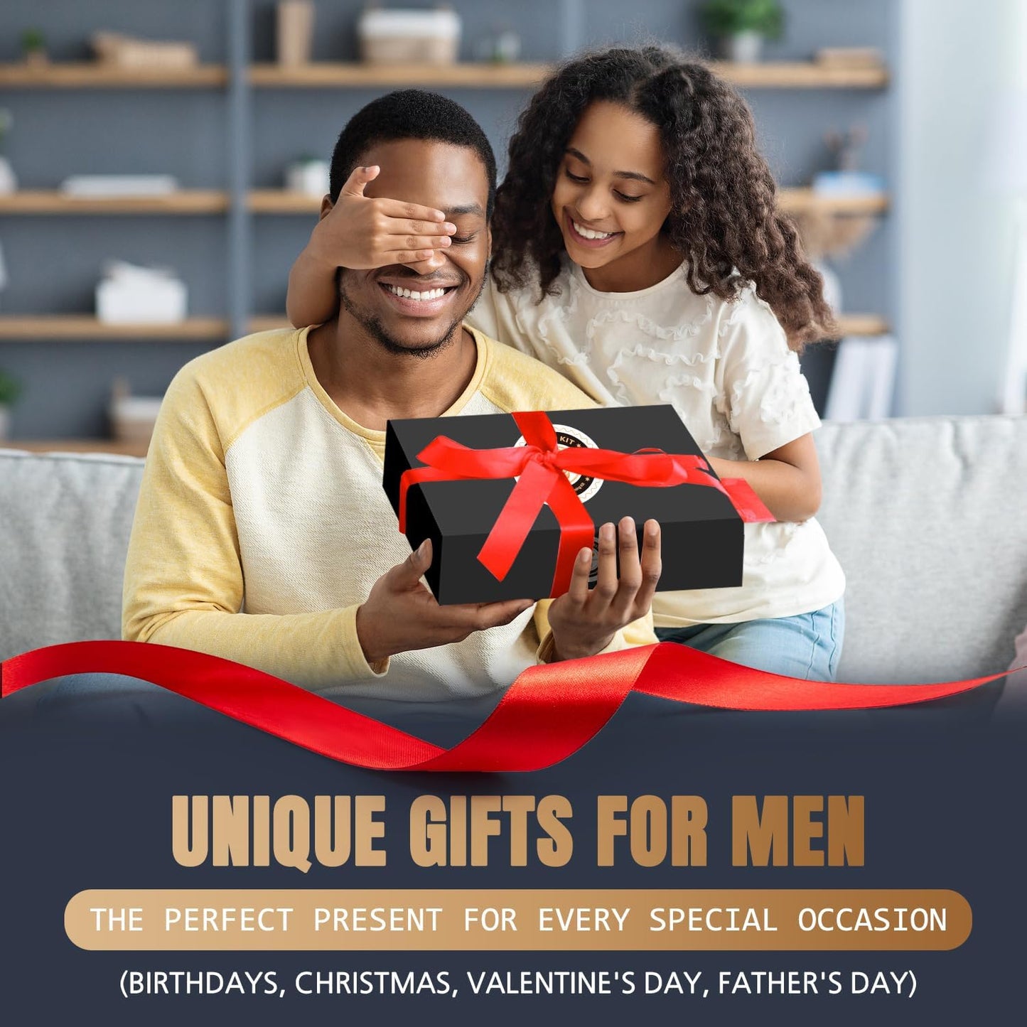 Beard Grooming Kit for Men Gifts w/Beard Conditioner, 2 Scent Oil, Birthday Christmas Gifts Secret Santa Stocking Fillers Gifts for Men