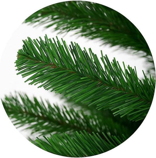 5ft Artificial Christmas Tree, 521 Tips, Hinged Branches, Fireproof, Metal Stand