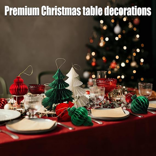 12 Pcs Christmas Decorations uk-Hanging Ceiling Paper Indoor-90s/80s Vintage Retro Christmas Decorations,Xmas Table,Paper Xmas Room Decor for Home or Office-YBwanli