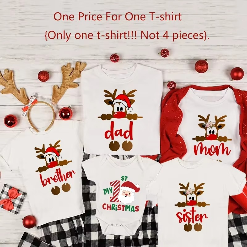 Christmas Family Outfits Daddy Mommy Brother Sister Baby Merry Christmas Family Look