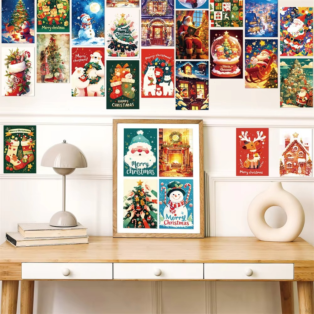 Christmas Holiday Theme Card set DIY Decoration Background Card Gift Greeting Card