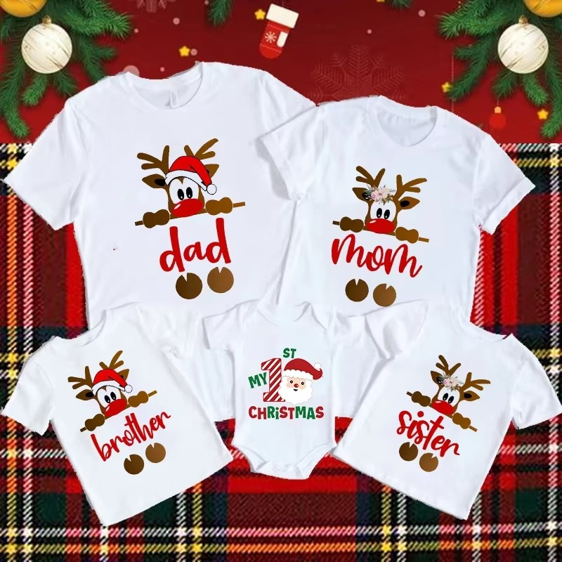 Christmas Family Outfits Daddy Mommy Brother Sister Baby Merry Christmas Family Look
