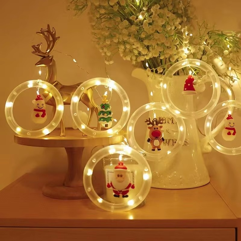 10pc Fairy Curtain String Lights Christmas Wish Ball LED Wedding Holiday Garland Lamp for Home Room Party Decoration
