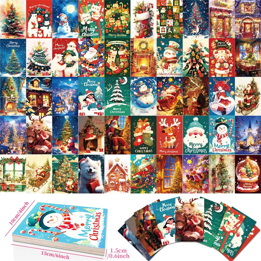 Christmas Holiday Theme Card set DIY Decoration Background Card Gift Greeting Card