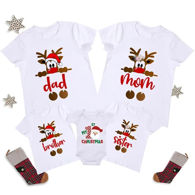 Christmas Family Outfits Daddy Mommy Brother Sister Baby Merry Christmas Family Look
