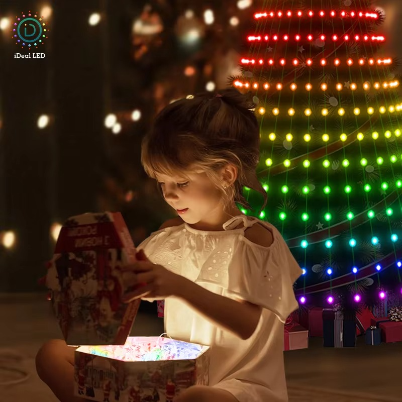 400 LED 2.1-Meter Christmas Tree Lights Multiple Lighting Modes, Timer-Controlled Dimming Multi-Color Christmas Decorations Wate