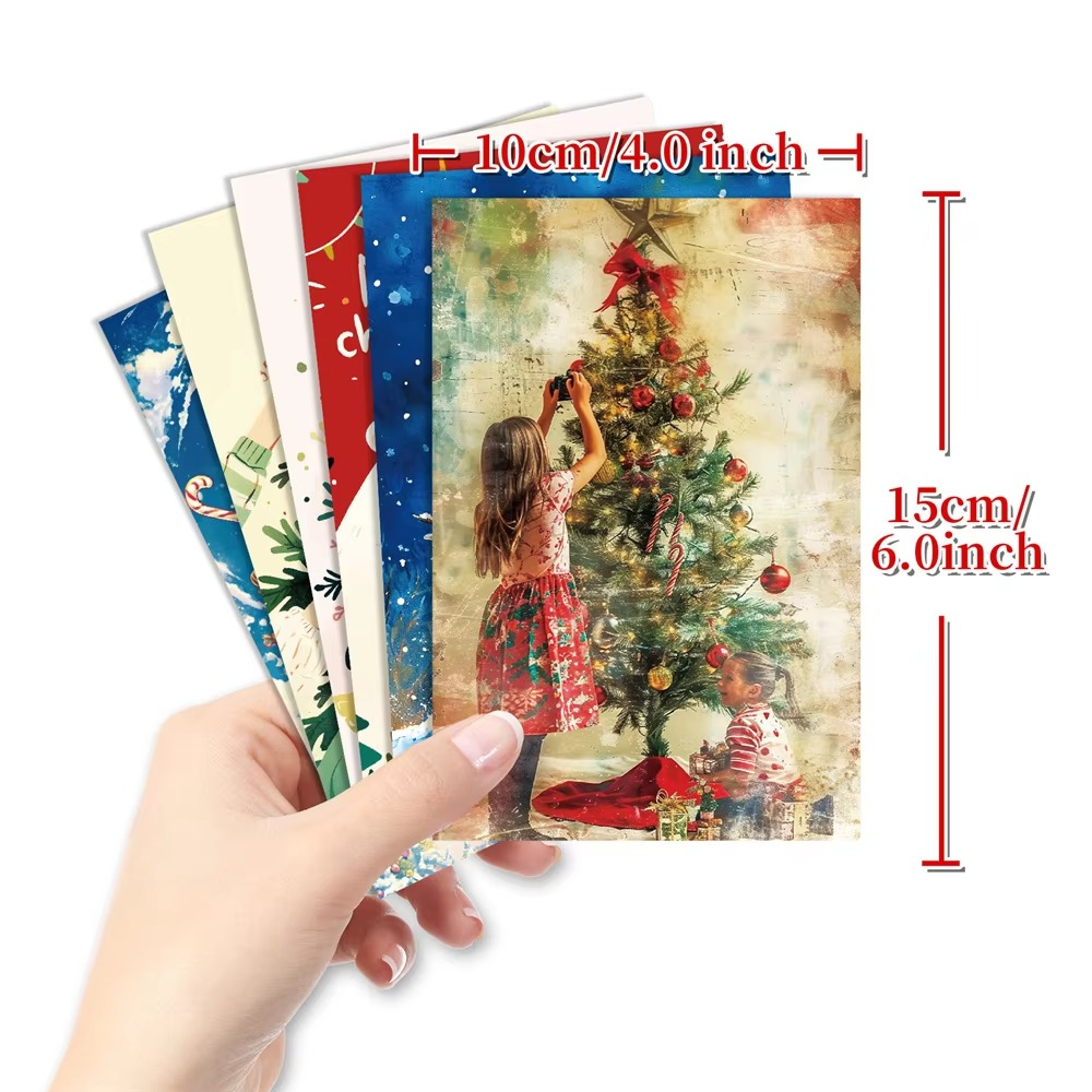 Christmas Holiday Theme Card set DIY Decoration Background Card Gift Greeting Card