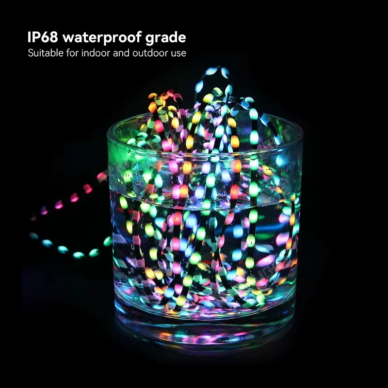 2811 5V RGB LED curtain Strip IP68 Waterproof Programmable Addressable Cuttable for Arduino Raspberry Pi led christmas lights