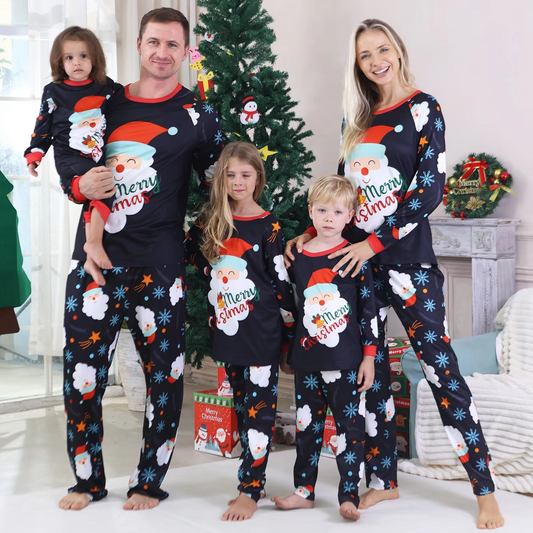 Christmas Family Printed Matching Sets Father Mother Children Check Pajama Pants