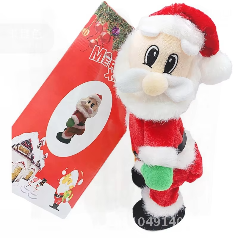 Electric Music Santa Parachute Climbing Ladder Christmas Window Decoration Pendant Gift - Plastic Climbing Beads with Music