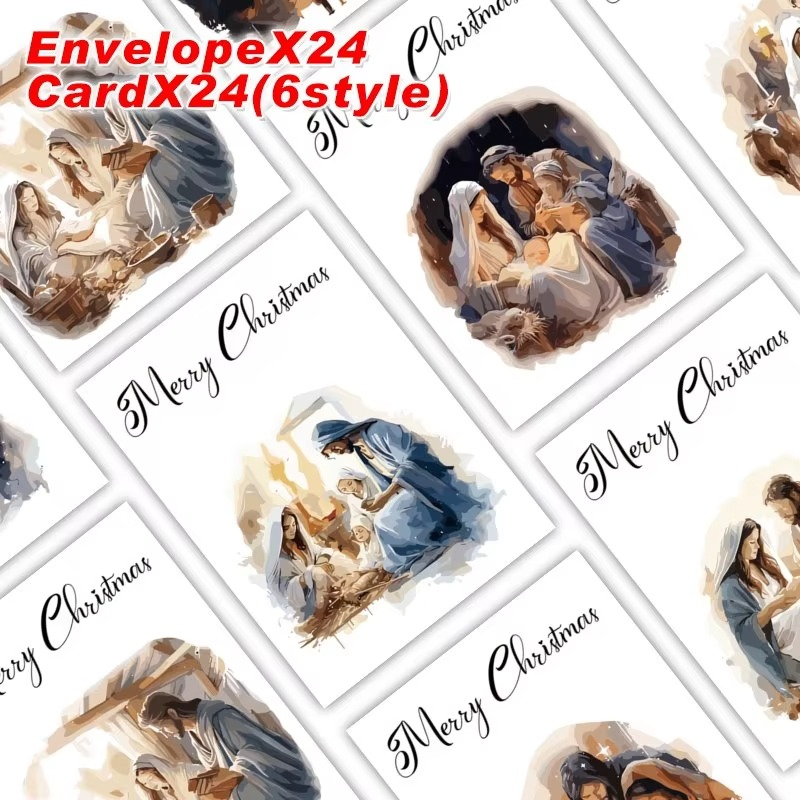 Christmas cards with envelopes Christmas prayer cards winter holiday party supplies