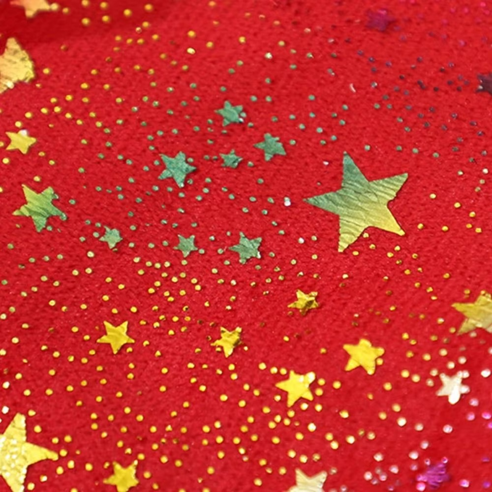 Santa Hat Star Long Plush Christmas Hat Headdress Xmas Cap Adults