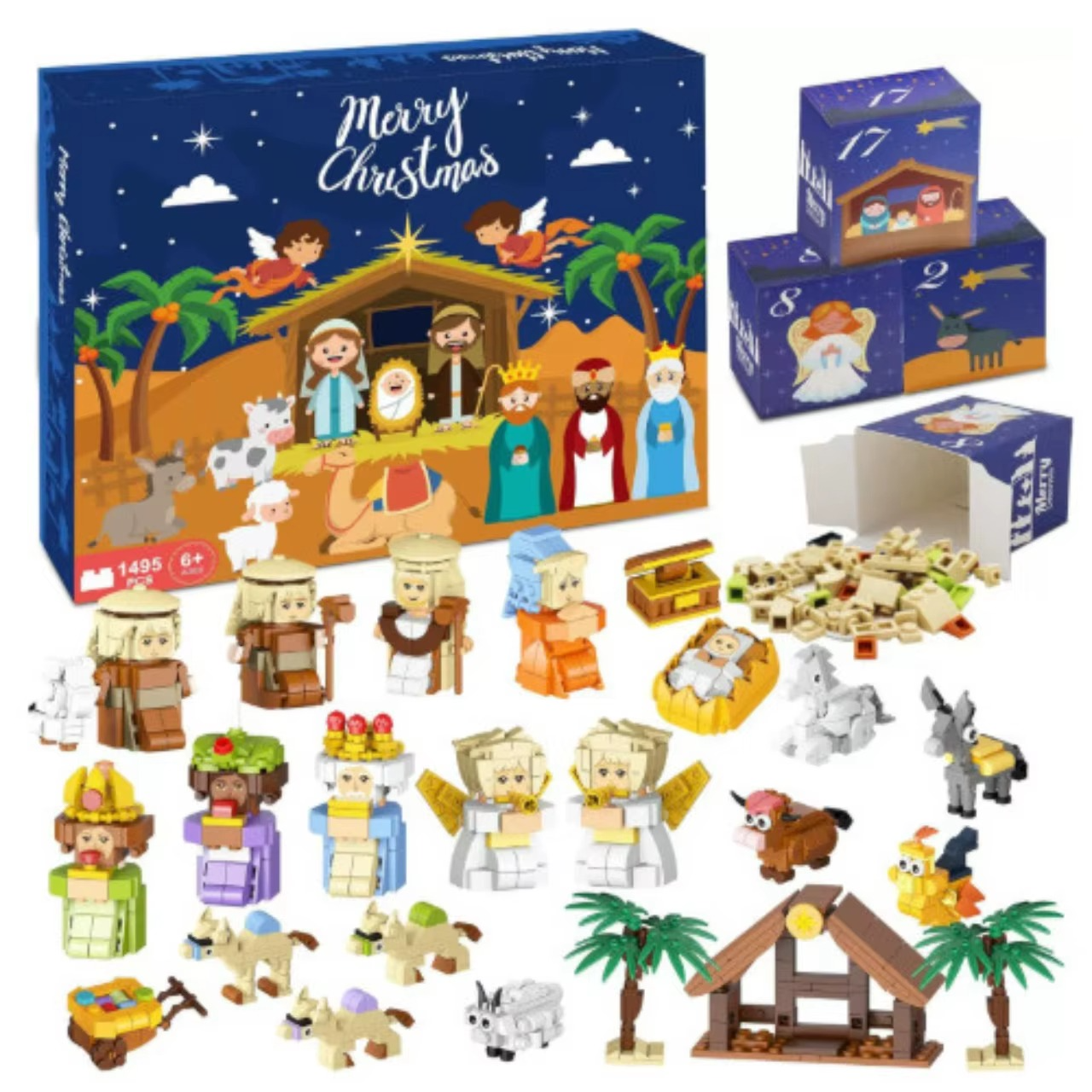 2026 Christmas Advent Gift 24-day Diy Countdown Calendar Festival Interesting Christmas Train Tree Surprise Decorations For Kids