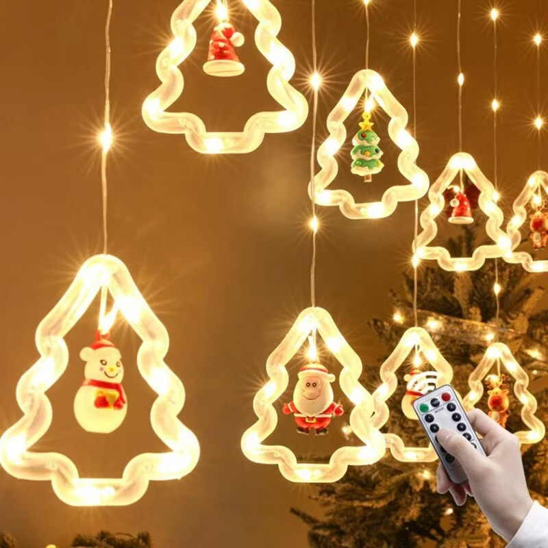 10pc Fairy Curtain String Lights Christmas Wish Ball LED Wedding Holiday Garland Lamp for Home Room Party Decoration