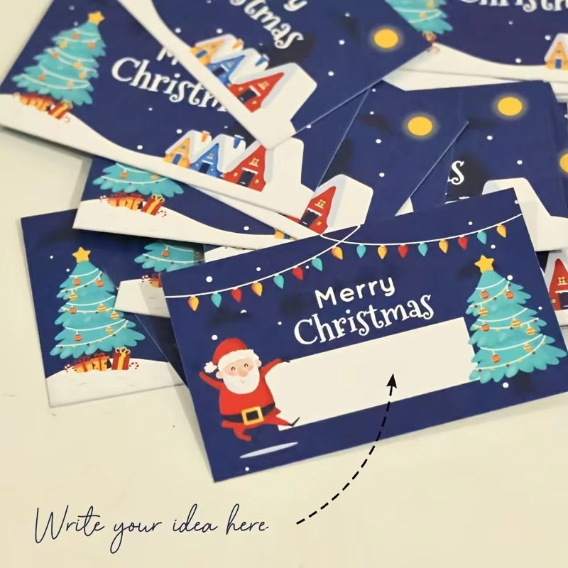 Christmas Scratch Cards with Santa, Merry Christmas Designs-Self-Scratchable Holiday reward tickets