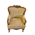 BestBuyy Fabric Armchair with Wooden Legs – Modern Single Seater Lounge Chair