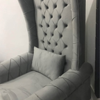 BestBuyy Single Seater Blue Fabric Armchair – Comfortable Lounge Chair