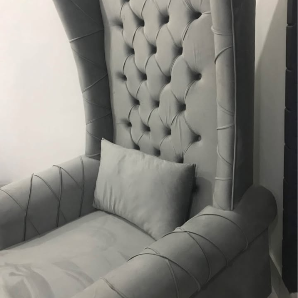 BestBuyy Single Seater Blue Fabric Armchair – Comfortable Lounge Chair