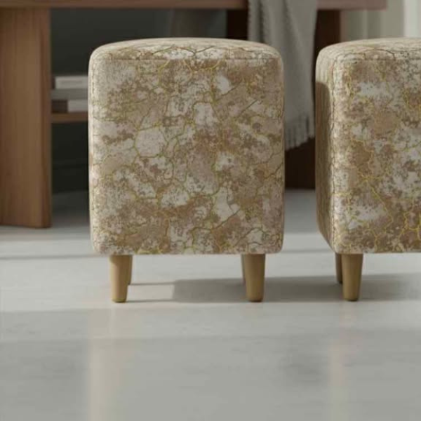 BestBuyy Premium Pouf Seat – Comfortable Fabric Footstool for Lounge