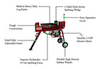 10 Ton Boss Industrial Dual Action Electric Log Splitter (ED10T20)