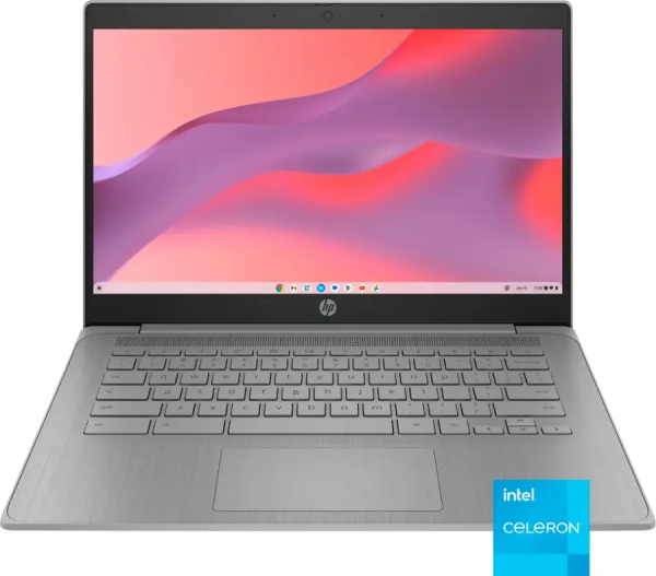 HP - 14" Chromebook - Intel Celeron - 4GB Memory - 64GB eMMC - Modern Grey