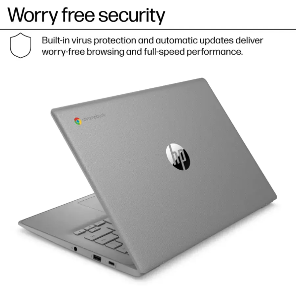 HP - 14" Chromebook - Intel Celeron - 4GB Memory - 64GB eMMC - Modern Grey - Image 2