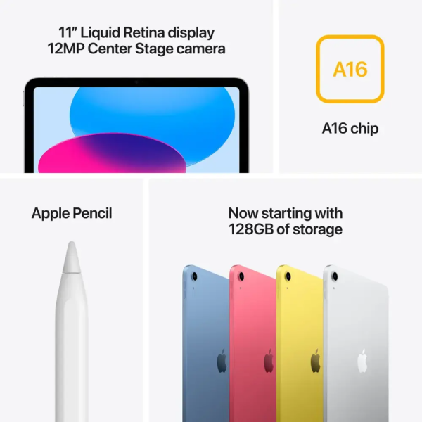 Apple - 11-inch iPad A16 chip with Wi-Fi - 128GB - Blue - Image 2