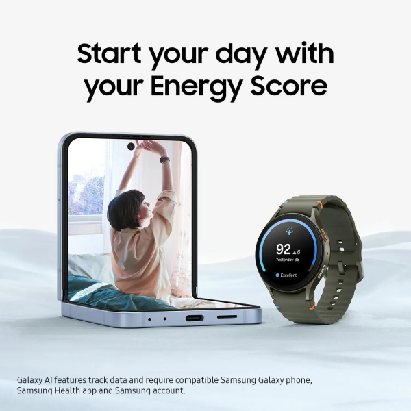 Samsung - Galaxy Watch7 Aluminum Smartwatch 40mm BT - Cream - Image 5