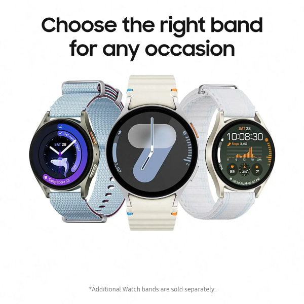 Samsung - Galaxy Watch7 Aluminum Smartwatch 40mm BT - Cream - Image 2